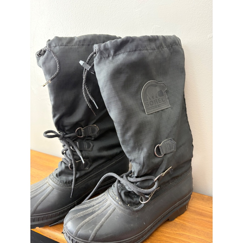 Sorel Kaufman Canada Women Black Snow Boots Winter Duck Boots Size 8